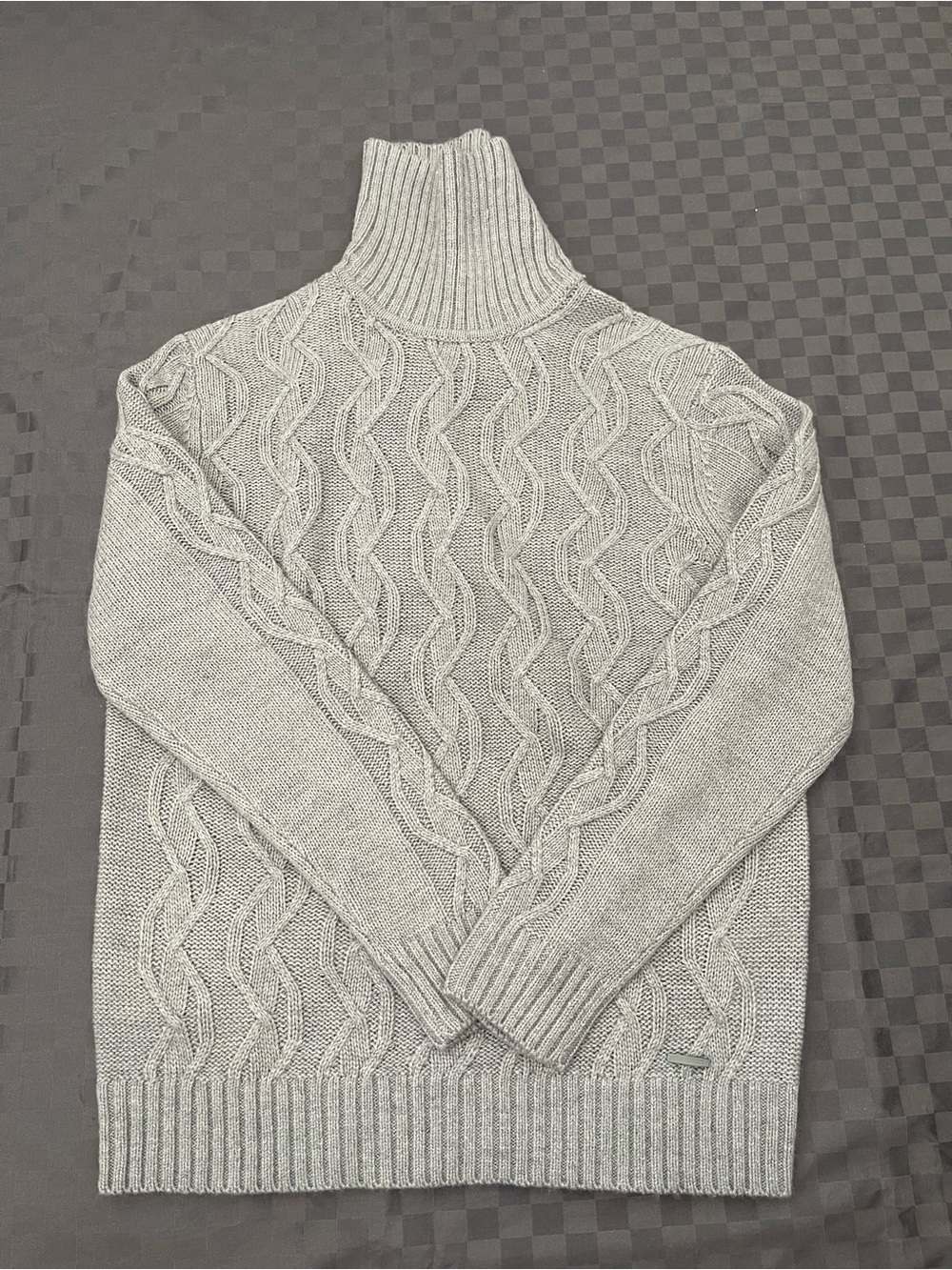 Grey wool turtleneck